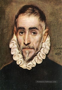  espagnol Tableaux - Portrait d’un noble âgé 1584 maniérisme espagnol Renaissance El Greco